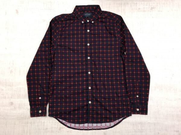 ロペマン ROPE MAN チェック柄 オールド アメカジ ベーシック スタンダード 長袖シャツ メンズ S 赤紺拍卖