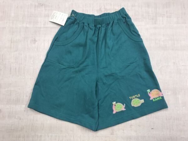 新品タグ付き ZOO ISLAND St. ANIMAL PARK カメ TURTLE キャラクター かわいい ファンシー 90s オールド古着 ショートパンツ レディース 緑拍卖