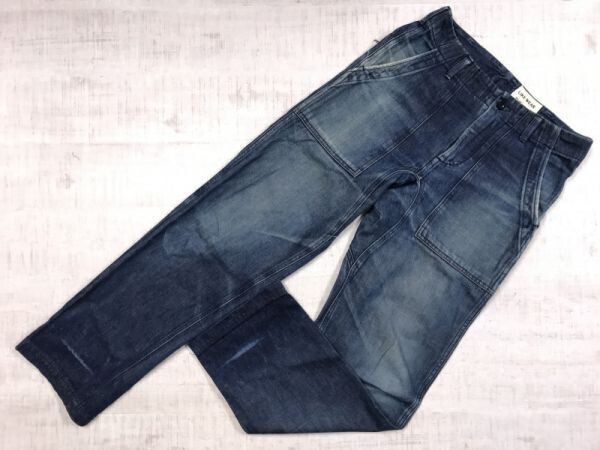ライクウェア LIKE WEAR ヤエカ YAECA ドメスティック アメカジ テーパード ベイカーポケット 綿麻 デニム ジーンズ パンツ メンズ 28 紺拍卖