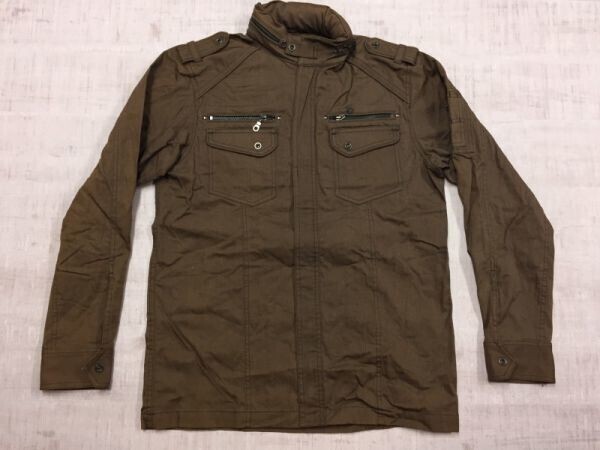 Bicol Bird Design ミリタリー ネオお兄系 ネオグランジ Y2K 古着 M-65型 ジャケット メンズ コットン100% L 茶色拍卖
