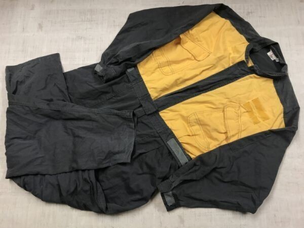Jms ジェームス Three Monkey ワークウェア 作業着 カー用品 つなぎ ジャンプスーツオールインワン メンズ バックプリント有 L 黒/黄色拍卖