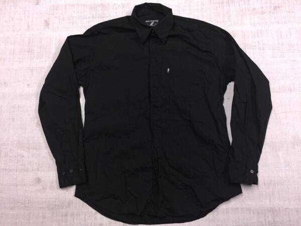 BUN BUSTER バンバスター 定番 シンプル スポーツ ユーズド 比翼 長袖シャツ メンズ M 黒拍卖