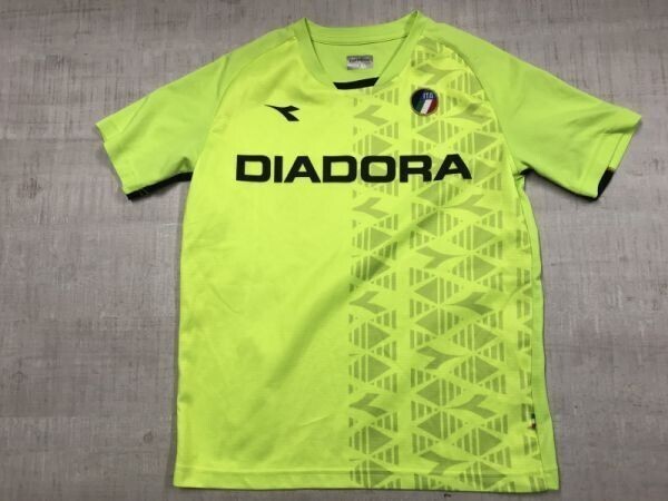 ディアドラ DIADORA スポーツ サッカー イタリア トレーニング プラクティス ドライメッシュ 半袖 Tシャツ メンズ ポリエステル100% S 黄色拍卖
