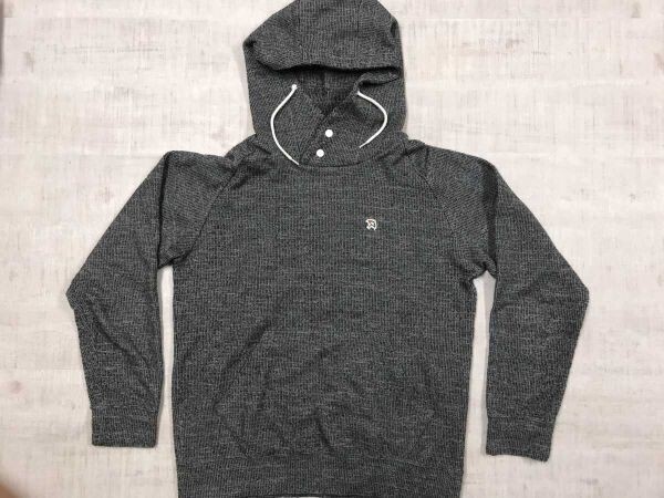 アーノルド パーマー Arnold Palmer レトロ トラッド ロゴ刺繍 首元スナップボタン プルオーバー パーカー レディース 3 グレー拍卖