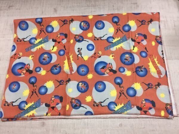 ミスターインクレディブル THE INCREDIBLES Disney Pixar ディズニー ピクサー パイル マルチカバー 生地 布 100cm×138cm オレンジ拍卖