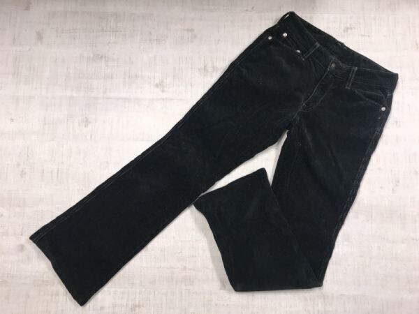 リーバイス Levi's 平成ギャル Y2K 00s 古着 ブーツカット フレア コーデュロイ パンツ ボトムス レディース 日本製 コットン100% 28 黒拍卖