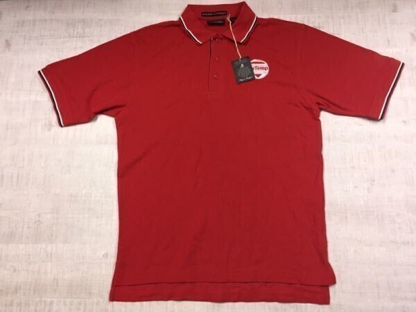 新品タグ付き Dunbrooke製 MOISTURE MANAGEMENT HyTemp オールド スポーツ 企業もの 刺繍 半袖ポロシャツ メンズ M 赤拍卖