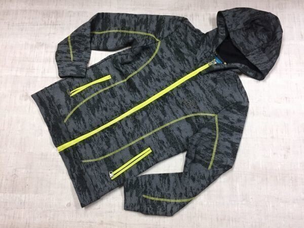 Bokhra アウトドア ストリート スポーツ インポート 刺繍 総柄 テック ジップアップ パーカー レディース M グレー拍卖