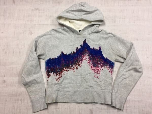 ラグアンドボーン rag&bone ラグラン フード裏サーマル 肉厚 アメカジ プルオーバー プリント スウェット パーカー レディース XXS グレー拍卖