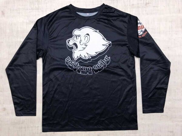 非売品 埼玉西武ライオンズ ファンクラブ会員 3Dレオ イラスト プリント 長袖Tシャツ スポーツウェア 野球 メンズ ポリエステル100% L 紺拍卖