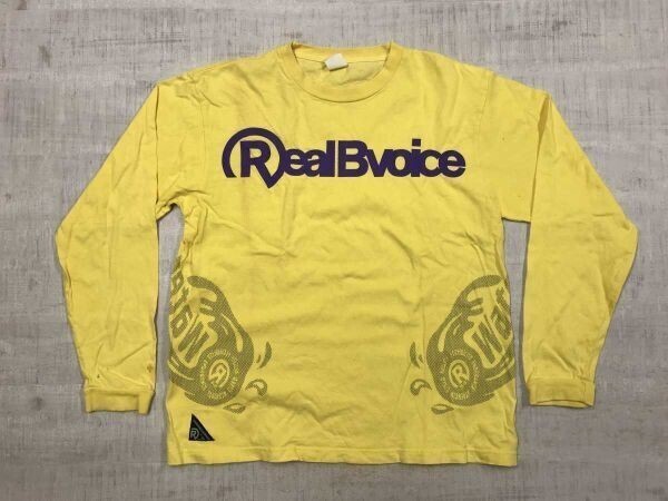 リアルビーボイス Real B bvoice ハワイ サーフ リチャード・ケアウラナ 長袖Tシャツ ロンT カットソー メンズ コットン100% L 黄色拍卖