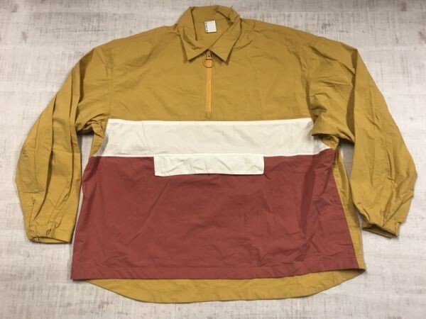 MY SELF ABAHOUSE マイセルフアバハウス 配色切替 ストリート ビッグシルエット プルオーバー ジャケット メンズ ハーフジップ L拍卖