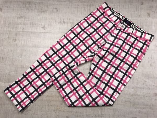 Sub Seventy サブセブンティー ラグジュアリー ゴルフ スポーツ チェック パンツ スラックス ボトムス メンズ 日本製 LL ピンク拍卖