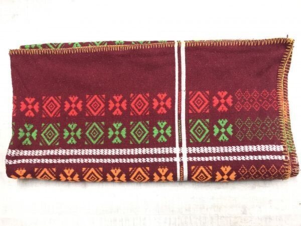 オールド レトロ エスニック 民族 スーベニア 雪柄ノルディック ジャガード マルチカバー ブランケット ラグ 敷物 インテリア エンジ拍卖