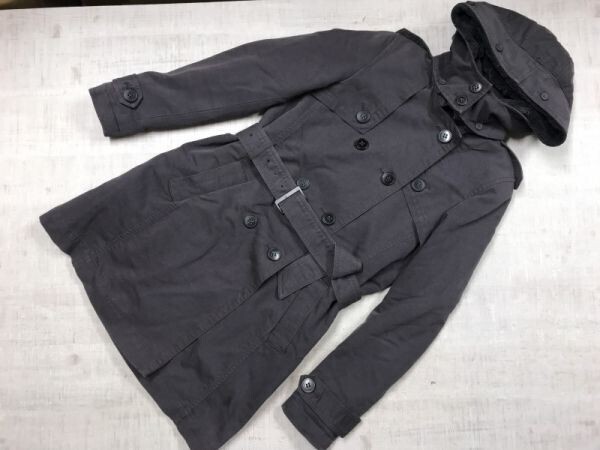 コントワーデコトニエ COMPTOIR DES COTONNIERS レトロ ライナー付き ダブル トレンチ コート パーカー レディース コットン混合 34 グレー拍卖