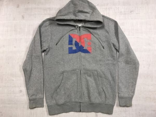 ディーシーシューズ DC SHOES アメカジ ストリート スケート 古着 ジップアップ スウェット パーカー メンズ コットン混 M グレー拍卖