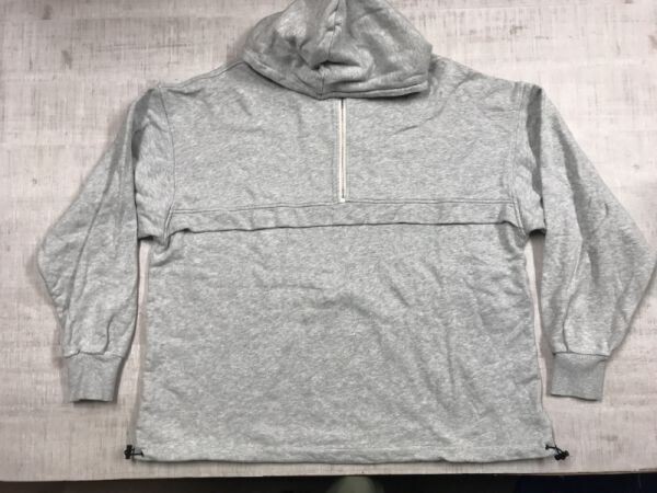 ジーナシス JEANASIS ノームコア ストリート ハーフジップ アノラック スウェット プルオーバー パーカー レディース コットン100% グレー拍卖