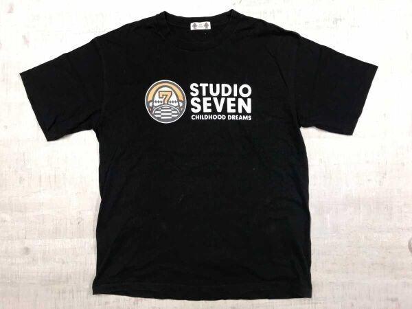 STUDIO SEVEN スタジオセブン × GU ジーユー コラボ CHILD HOOD DREAMS ストリート 古着 EXILE 半袖Tシャツ メンズ コットン100% L 黒拍卖
