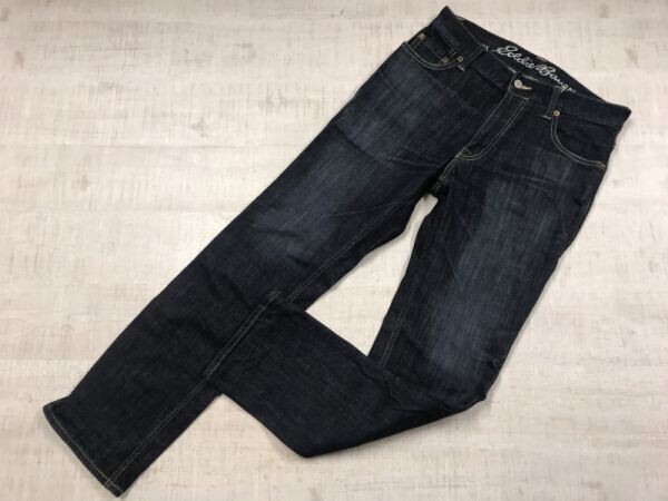 エディーバウアー Eddie Bauer アメカジ アウトドア USEDウォッシュ ストレート デニム パンツ ジーンズ メンズ ジップフライ 29 濃紺拍卖