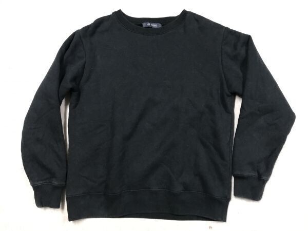 ナノユニバース nano・universe ドメスティック セレショ系 アメカジ 裏起毛 無地 プレーン スウェット トレーナー メンズ S 黒拍卖