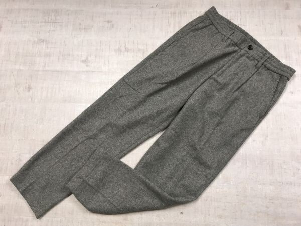 レイジブルー RAGEBLUE ドメスティック トラッド モード オーストラリアン メリノウール 1タック スリム パンツ ボトムス メンズ S グレー拍卖