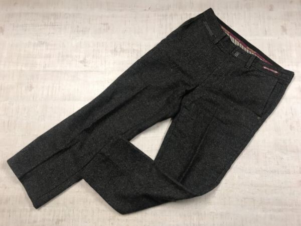 ペントハウス PENTHOUSE オールド レトロ トラッド古着 カラーネップ ホームスパン ウール混 スラックス パンツ ボトムス メンズ 82 グレー拍卖