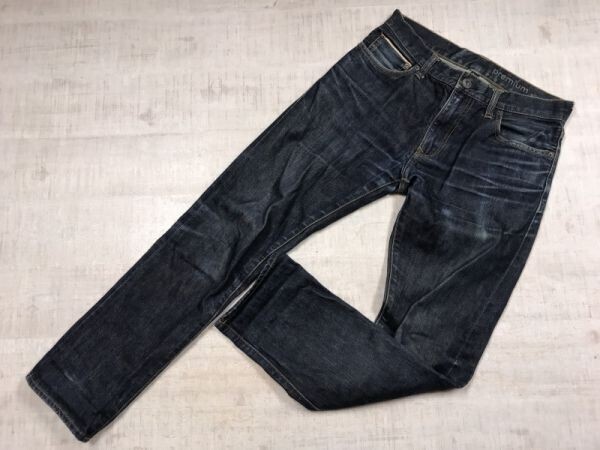 ギャップ GAP スリム プレミアム アメカジ USEDウォッシュ 赤耳セルビッチ デニム パンツ ジーンズ ボトムス メンズ ジップフライ 73 青拍卖