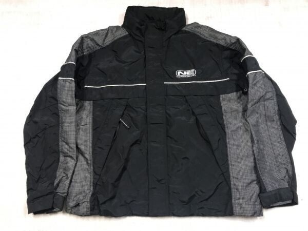 bossini ボッシーニ NORDIC SPORT テック スポーツ レーシング ジップアップジャケット メンズ フード内蔵 ナイロン100% 裏地メッシュ L 黒拍卖