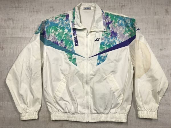 ヨネックス YONEX オールド テニス スポーツ トレーニング トラック ジャケット メンズ 日本製 ポリエステル65% 綿35% M 白拍卖