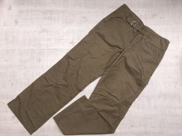 バイコースタル Bi Coastal オールド アメカジ ワーク フロントベルト パンツ ボトムス メンズ コットン100% 日本製 S ベージュ拍卖
