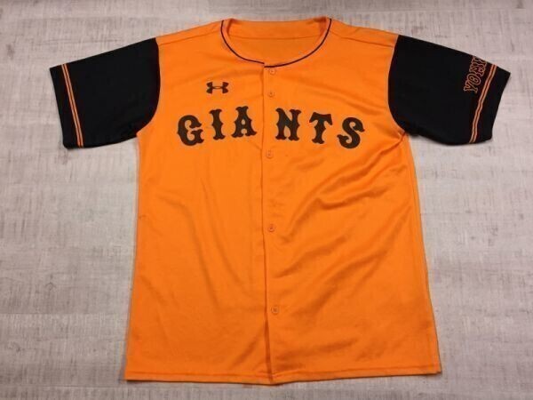 UNDER ARMOUR アンダーアーマー 東京読売ジャイアンツ 半袖ベースボールシャツ メンズ ポリエステル100% オレンジ拍卖