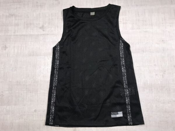 ロキシー ROXY サーフ ストリート カルチャー Y2K 00s古着 メッシュ タンクトップ ノースリーブ Tシャツ レディース ポリエステル100% S 黒拍卖
