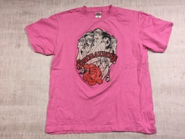 SAMURAI ROSE サムライローズ アラフォーアイドルユニット J-POP 邦楽 グッズ 半袖Tシャツ カットソー メンズ M ピンク拍卖