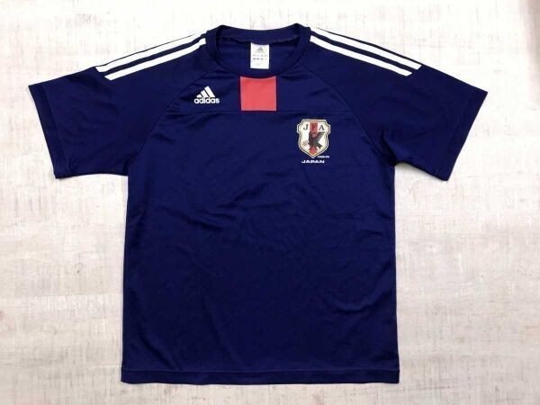 サッカー日本代表 2009年 サムライブルー 半袖ユニフォーム ウェア adidas キッズ ジュニア スポーツ JFA JAPAN ポリエステル100% 160 青拍卖