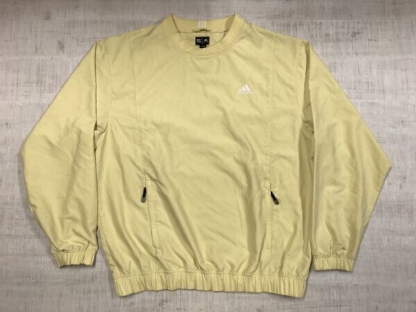 アディダス ゴルフ adidas golf ロゴ刺繍 スポーツ ストリート 長袖 ピステ スニード ジャケット メンズ ビッグサイズ XO 黄色拍卖