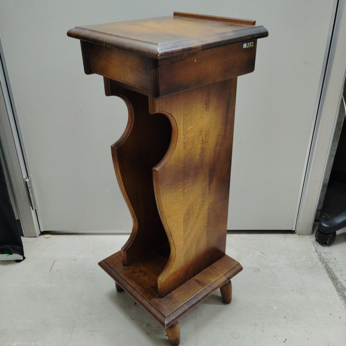 karimoku カリモク オールド 電話台 花台 コロニアル サイドテーブル 飾り台 木製 アンティーク インテリア 昭和レトロ ヴィンテージ拍卖