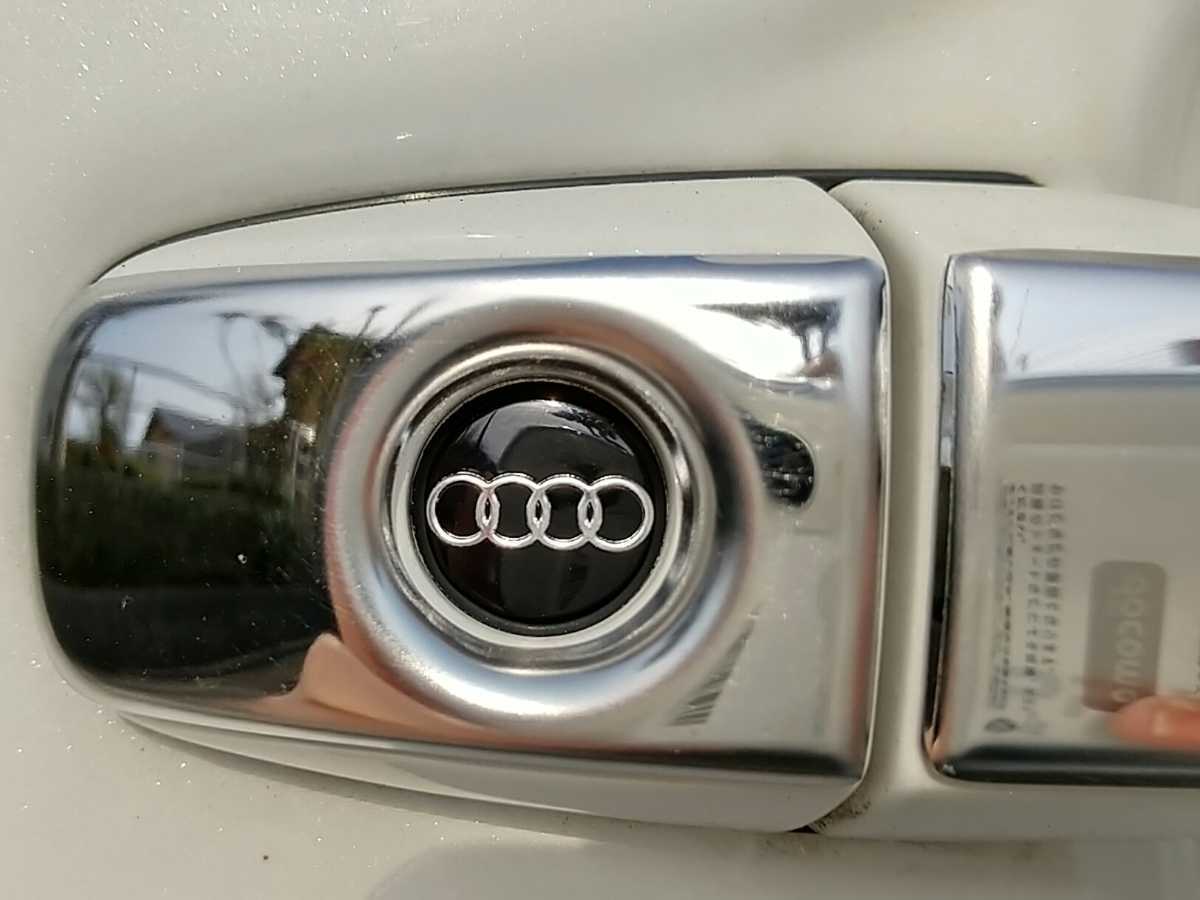 アウディ アルミ製 鍵穴ステッカー エンブレム キーレス専用 鍵穴カバー■A1 A3 A4 B5 B6 B7 B8 A5 C5 A6 C6 c7 A7 A8 A1 V8 Q3 Q5 Q7 SQ5拍卖