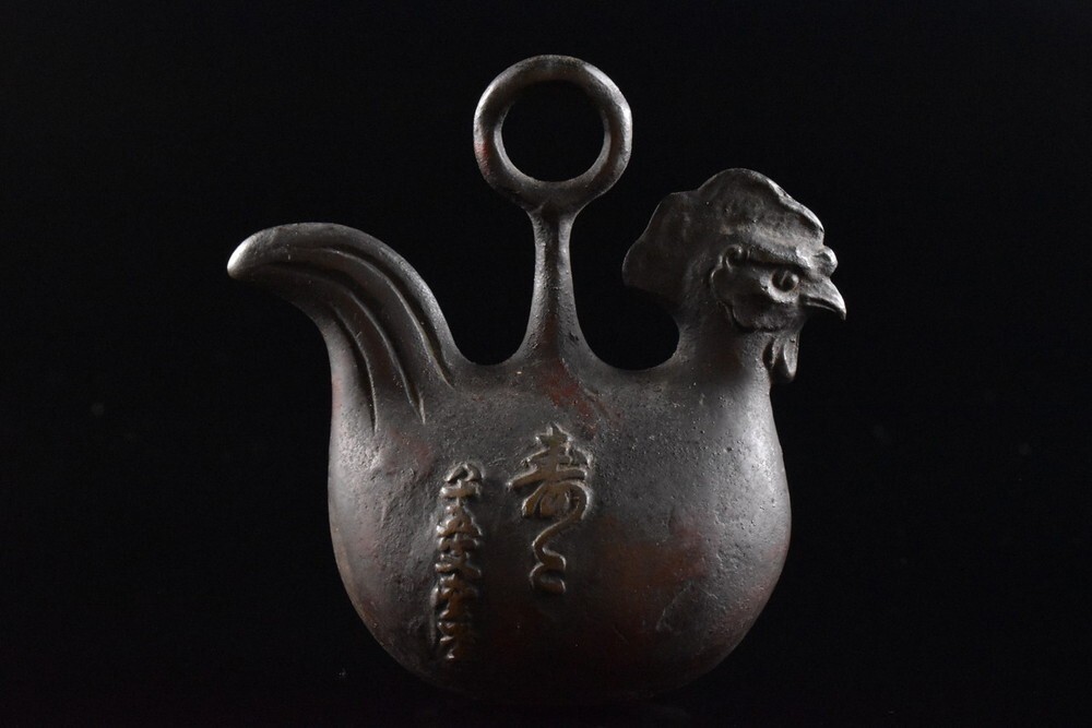 【雲】某コレクター買取品 銅製 鳥彫刻形 鈴 古美術品(旧家蔵出) F8586拍卖