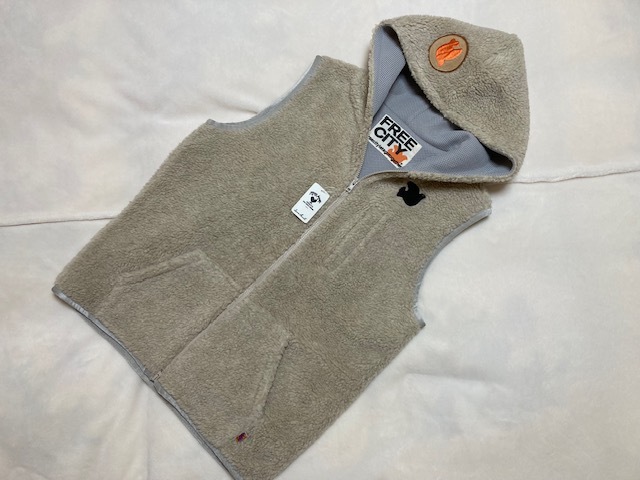 新品タグ付☆定価35200円☆フリーシティ☆FREECITY☆DOVE☆エンブロイダリーソフトボアジップフードベスト☆聖林公司☆HRMハリウッドランチ拍卖