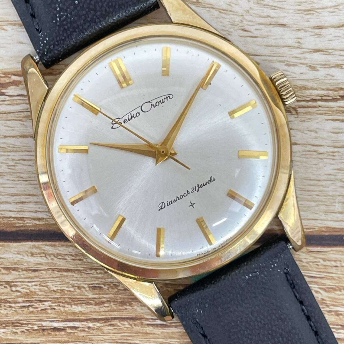 セイコー クラウン J14091 手巻き シルバー文字盤 メンズ アンティーク 腕時計 稼働品 中古 SEIKO ◆2008拍卖