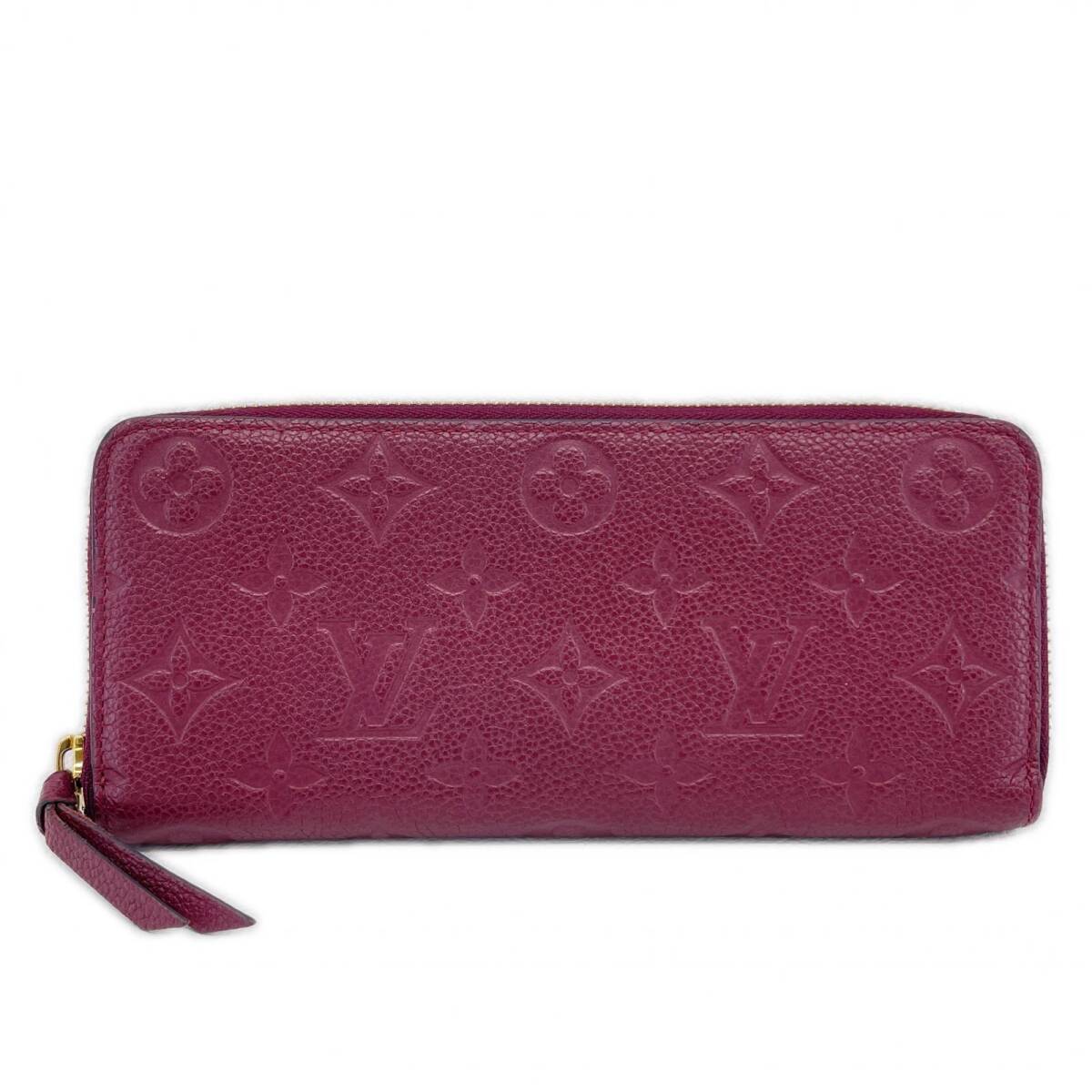 ルイ・ヴィトン 長財布 ポルトフォイユ・クレマンス モノグラム・アンプラント レザン M61701 LOUIS VUITTON 箱付 中古 ◆2008拍卖