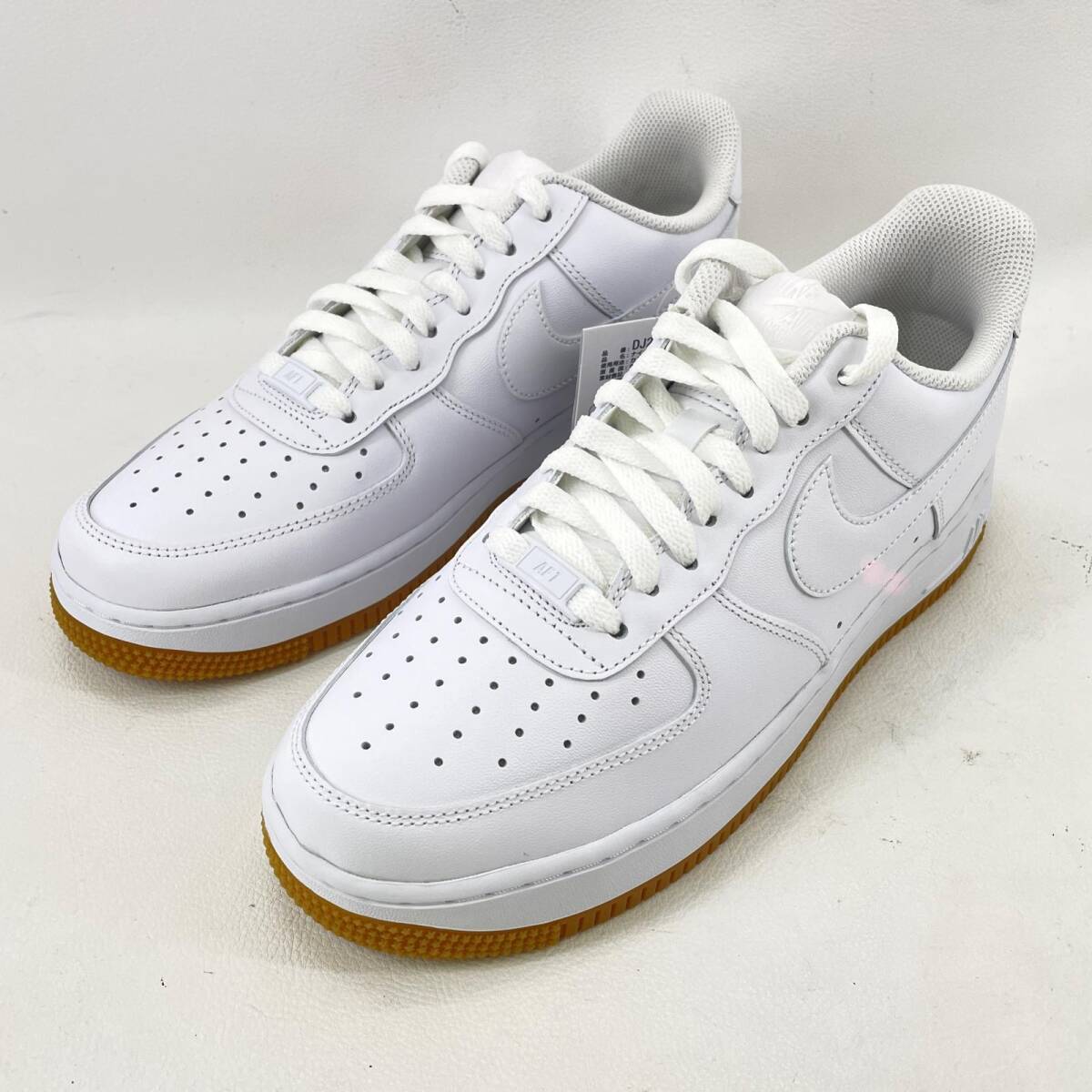 【未使用】 NIKE ナイキ エアフォース 1 ’07 スニーカー DJ2739-100 メンズ ホワイト 26.5cm ガム ライトブラウン ◆2003拍卖