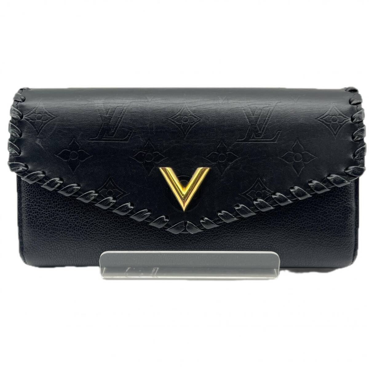 LOUIS VUITTON ルイ ヴィトン ポルトフォイユヴェリー 二つ折り長財布 M62059 ノワール レザー ◆2006拍卖