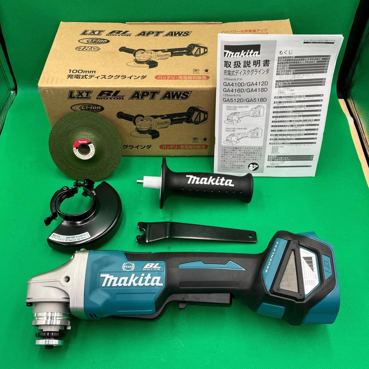 未使用品 makita マキタ 充電式ディスクグラインダー GA418DZ 本体のみ 18V ◆2012拍卖
