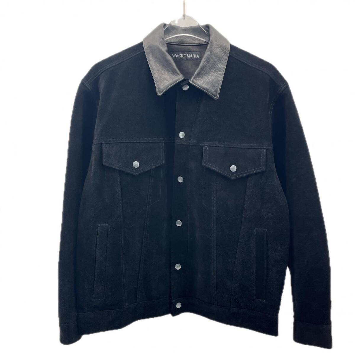 WACKO MARIA ワコマリア トラッカージャケット スウェード レザー SIZE L ブラック 24FW SUEDE LEATHER TRUCKER JACKET ◆2006拍卖