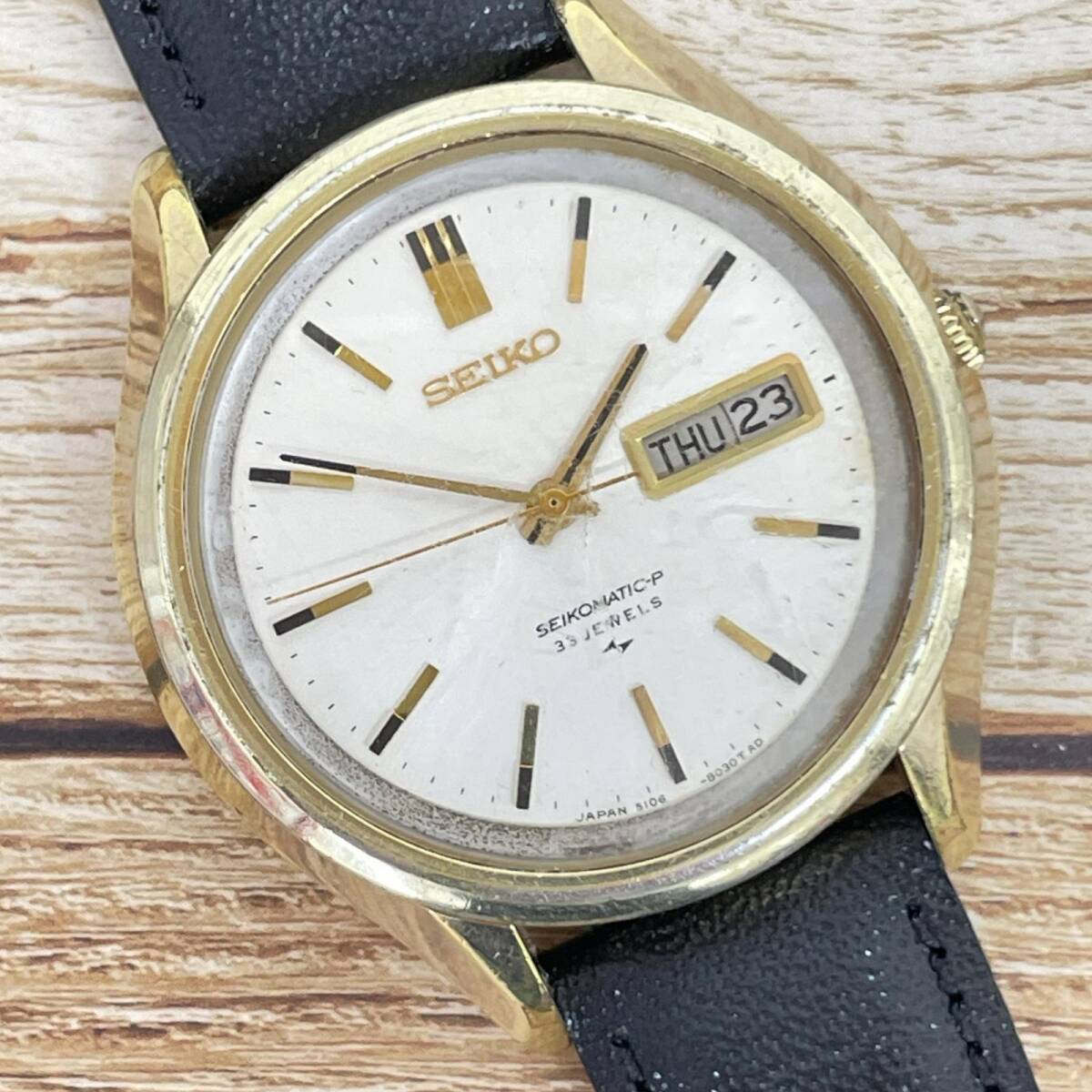 セイコー マチックP 5106-8020 自動巻 シルバー文字盤 メンズ アンティーク 腕時計 稼働品 中古 SEIKO ◆2008拍卖
