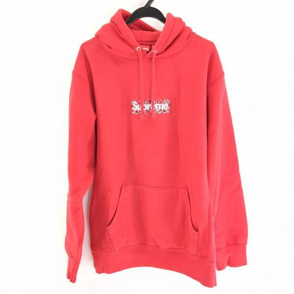 Supreme シュプリーム プルオーバーパーカー メンズ レッド SIZE L Box Logo ボックスロゴ ◆2002拍卖
