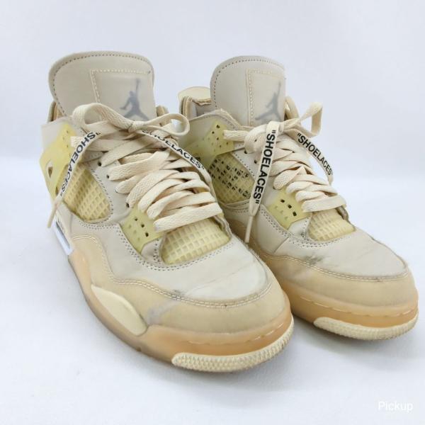 【中古】NIKE×OFF-WHITE WMNS AIR JORDAN 4 SP スニーカー メンズ アイボリー SIZE 25.5cm CV9388-100 ナイキ オフホワイト ◆2003拍卖