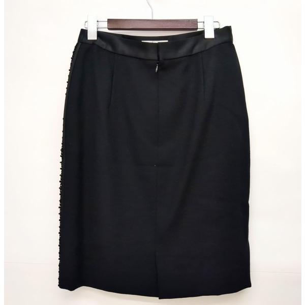 極美品】MADAM JOCONDE マダムジョコンダ スカート ウール100% PJ-9 ブラック 350R410-0780-0430 ◆2005拍卖