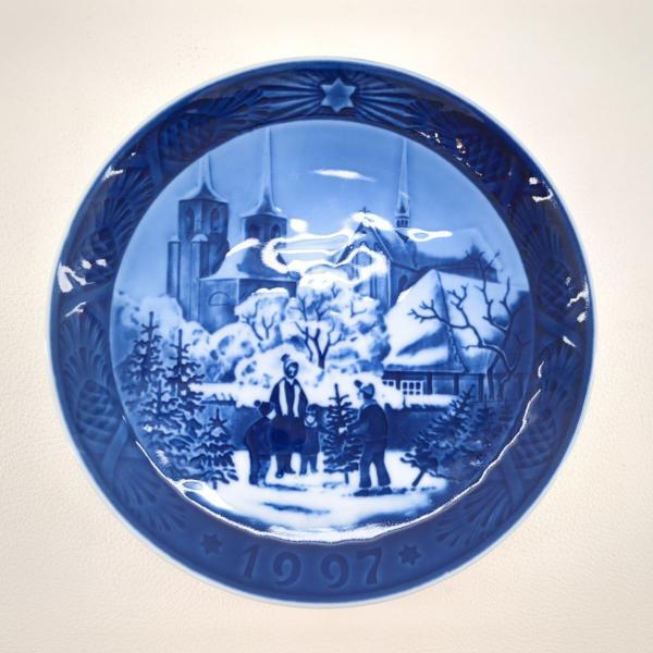 美品】 ロイヤルコペンハーゲン クリスマスイヤープレート 1997年 ロスキレ大聖堂 洋食器 ROYAL COPENHAGEN 1 ◆2005拍卖